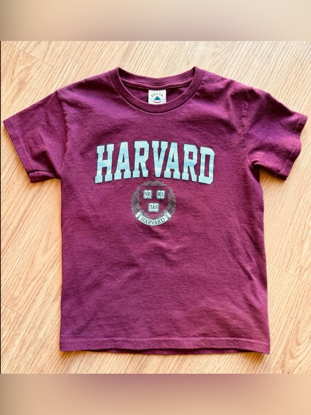 🟢3/$15 Harvard University Youth Small Tee Maroon 🔴 Seal Logo College Shirt